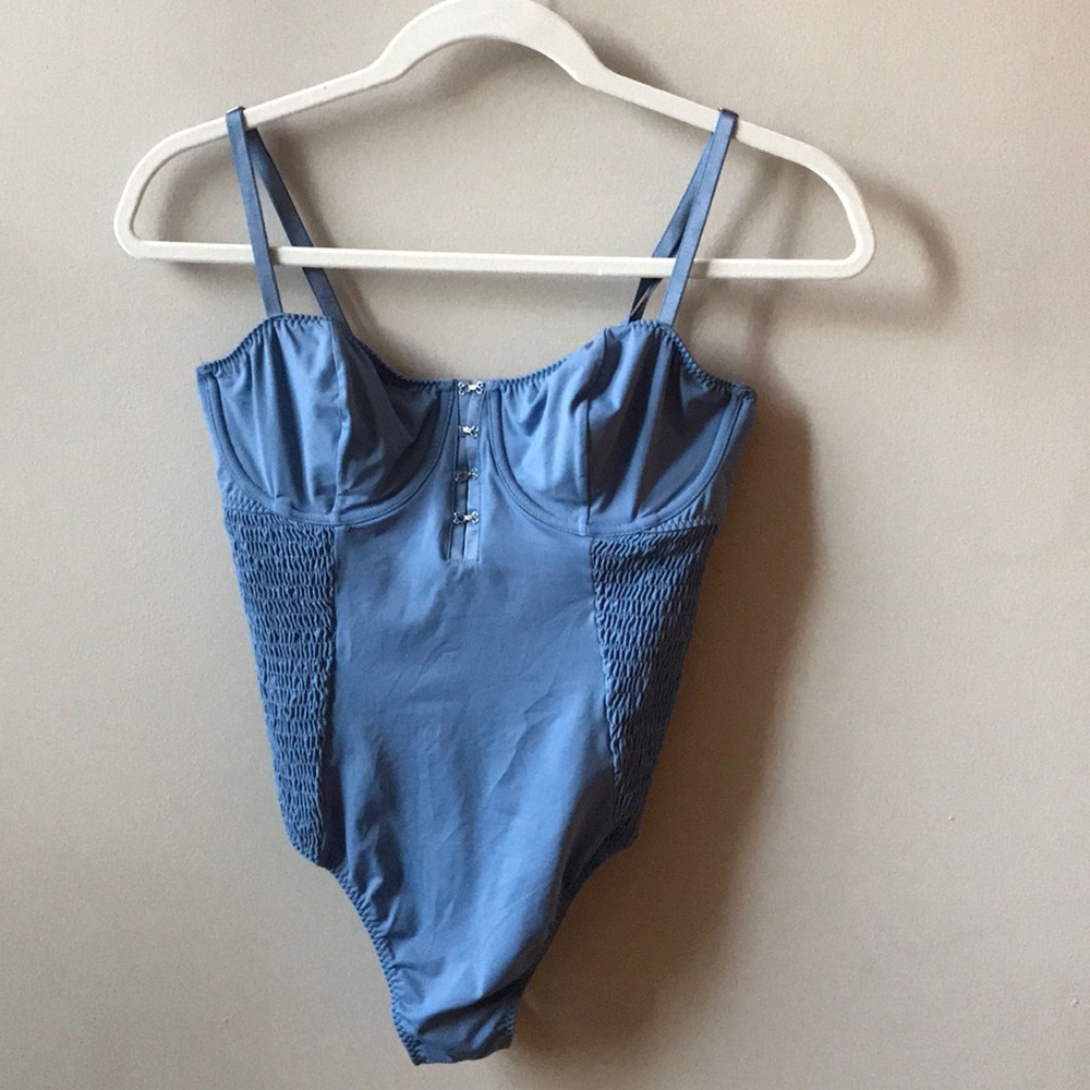 Victoria Secret Ruched Powder Blue Bodysuit
